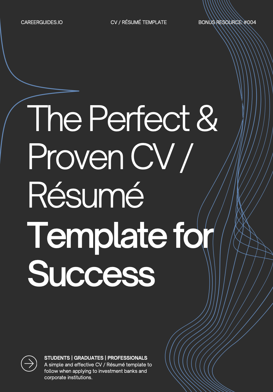 The Perfect & Proven CV / Résumé Template for Success