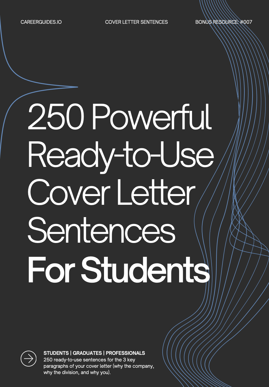 250 Powerful Ready-to-Use Cover Letter Sentences for Students