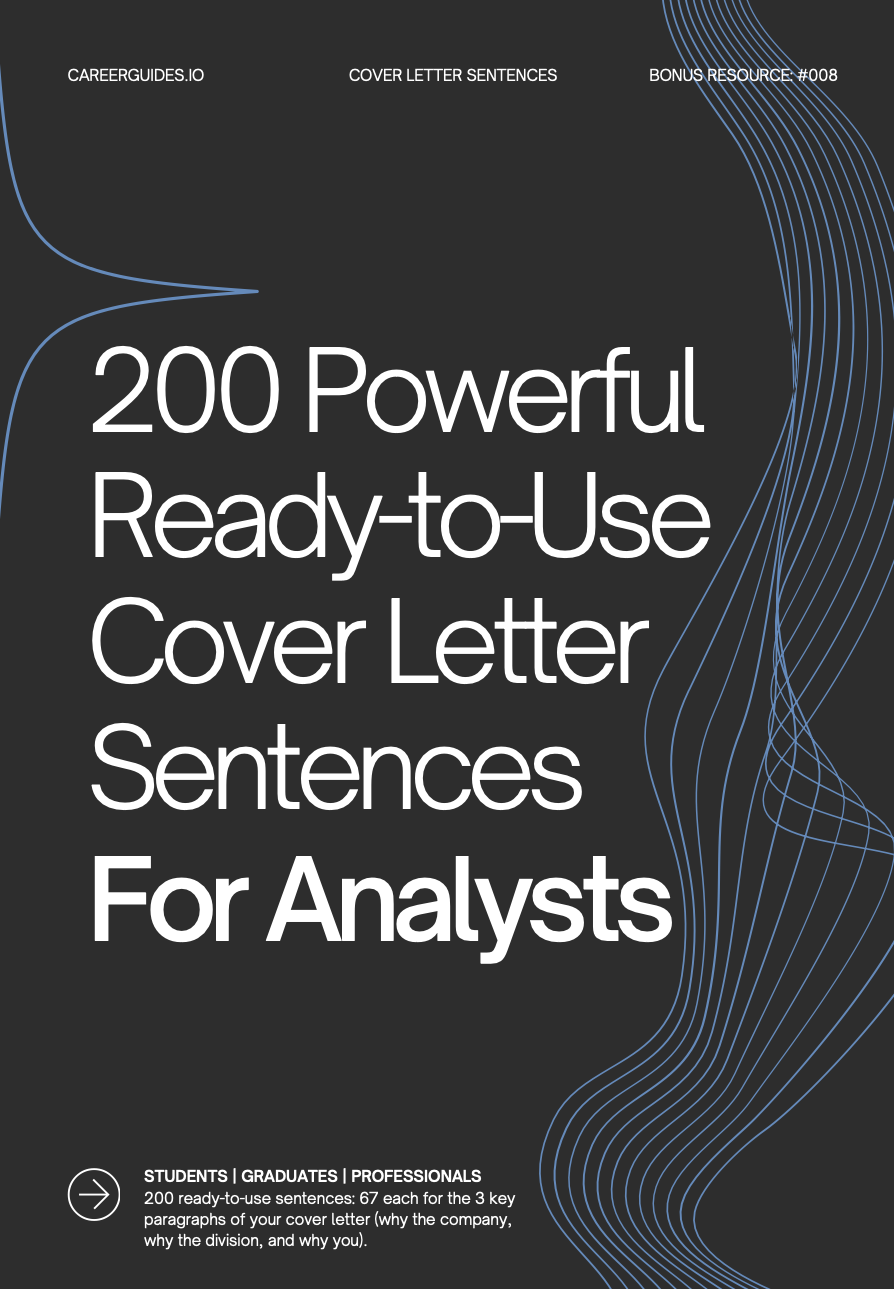 200 Powerful Ready-to-Use Cover Letter Sentences for Analysts